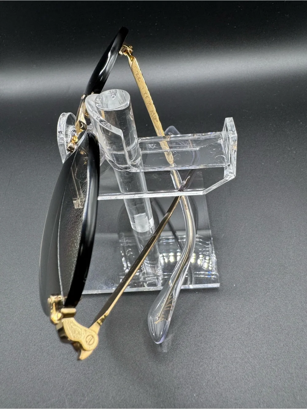 Ray-Ban Gold Frame Sunglasses with Brown Lenses and Gold Accents